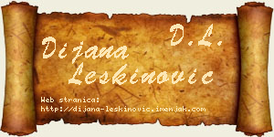 Dijana Leškinović vizit kartica